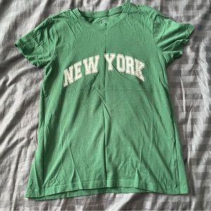 Primark "New York" Green T-shirt - Small